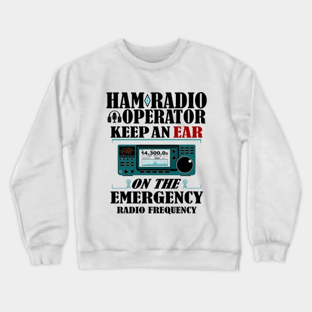 Ham Radio Operator Crewneck Sweatshirt by amarth-drawing